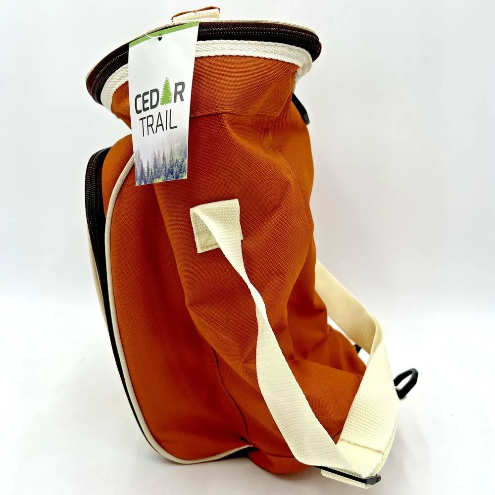 Cedar Trail Picnic Backpack for Two Romantic Wine/Cheese  Brand New